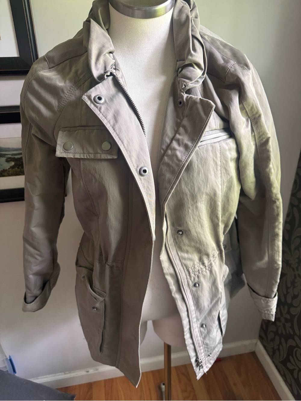 Banana Republic Olive-Taupe Women's Military Field Jacket